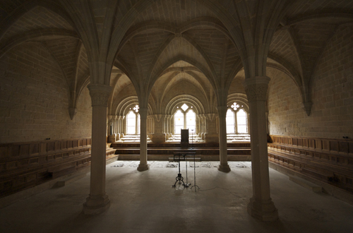 Vista interior de la sala capitular de Poblet